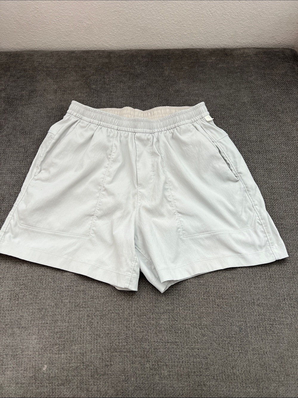 lululemon athletica light gray Athletic Drawstring Shorts